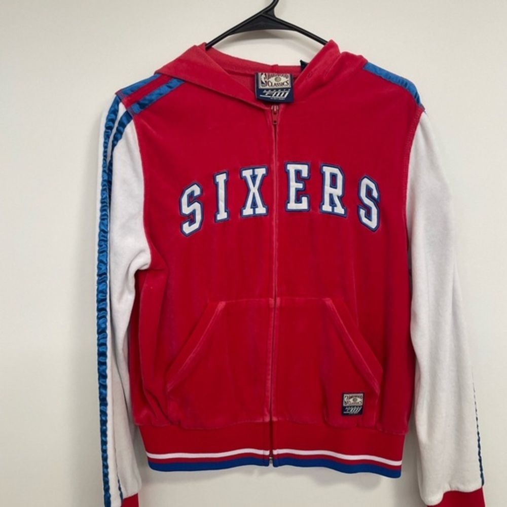 NBA Red and White Long Sleeve  Hoodie